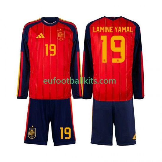 Spain Lamine Yamal 19 Home Football Shirts World Cup 2026 Kids SS