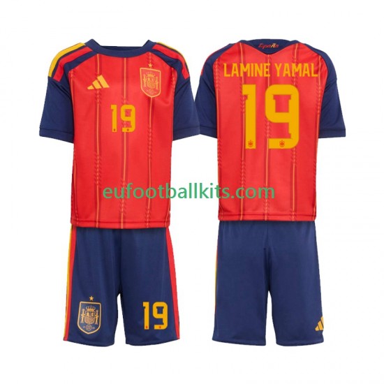 Spain Lamine Yamal 19 Home Football Shirts World Cup 2026 Kids LS