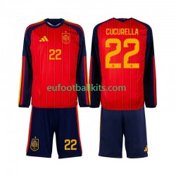 Spain Marc Cucurella 22 Home Football Shirts World Cup 2026 Kids SS