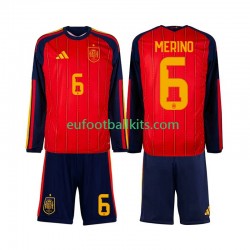 Spain Mikel Merino 6 Home Football Shirts World Cup 2026 Kids SS