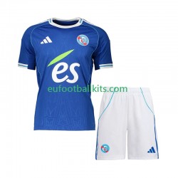 Strasbourg Home Football Shirts 2025-2026 Kids LS