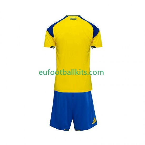 Sweden Home Football Shirts 2026 Kids LS