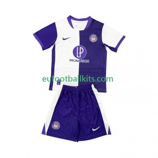Toulouse Home Football Shirts 2025-2026 Kids LS