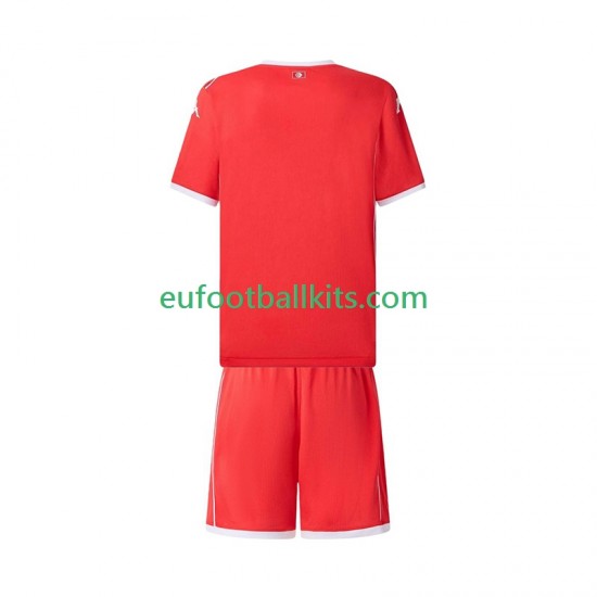 Tunisia Home Football Shirts 2025 Kids LS