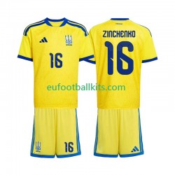 Ukraine Oleksandr Zinchenko 16 Home Football Shirts World Cup 2026 Kids LS