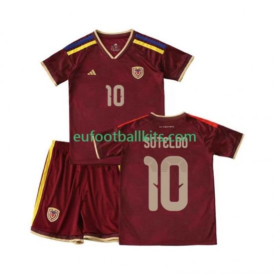 Venezuela Yeferson Soteldo 10 Home Football Shirts 2026 Kids LS