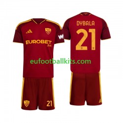AS Roma Paulo Dybala 21 Home Football Shirts 2026-2027 Kids LS