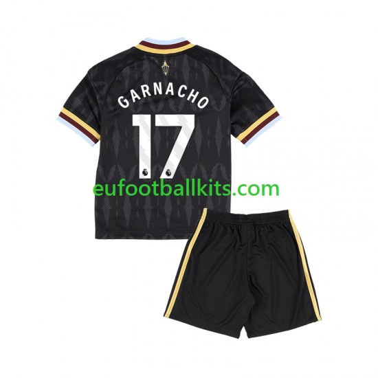 Aston Villa Alejandro Garnacho 17 Away Football Shirts 2026-2027 Kids LS