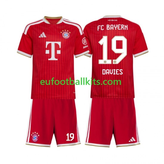 Bayern Munich Alphonso Davies 19 Home Football Shirts 2026-2027 Kids LS