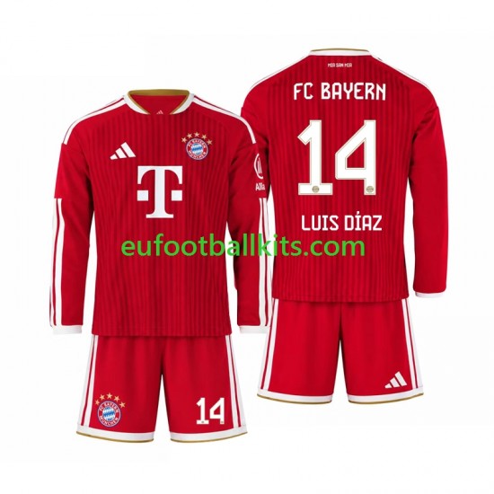 Bayern Munich Luis Diaz 14 Home Football Shirts 2026-2027 Kids SS