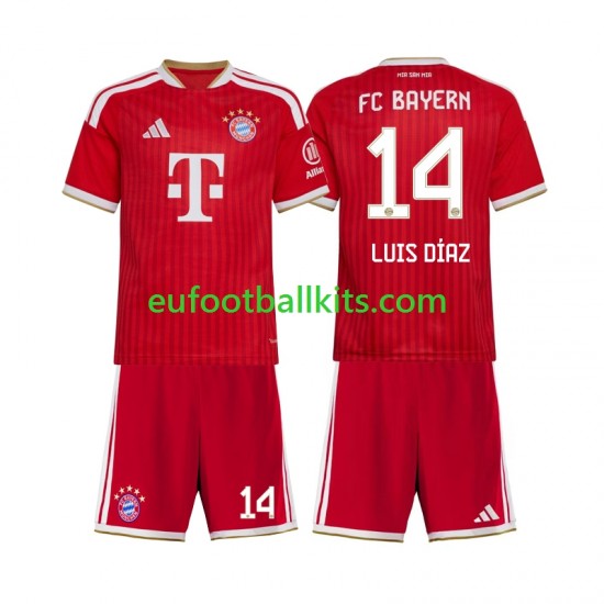 Bayern Munich Luis Diaz 14 Home Football Shirts 2026-2027 Kids LS