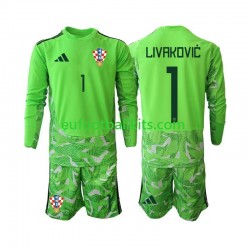 Croatia Goalkeeper Dominik Livakovic 25 Home Football Shirts 2026-2027 Kids SS
