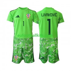 Croatia Goalkeeper Dominik Livakovic 25 Home Football Shirts 2026-2027 Kids LS