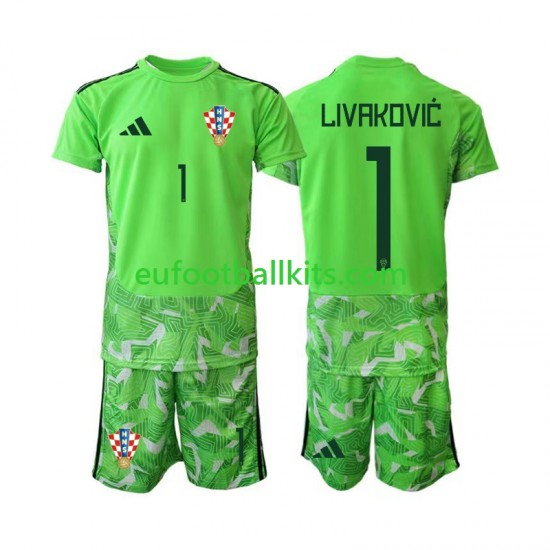 Croatia Goalkeeper Dominik Livakovic 25 Home Football Shirts 2026-2027 Kids LS