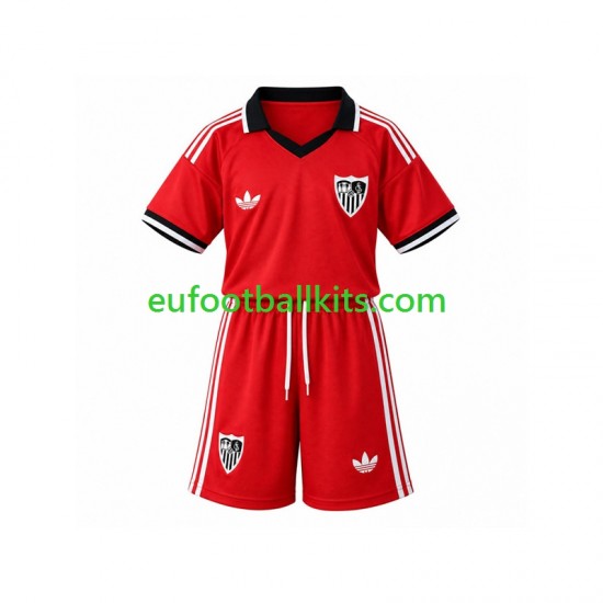 FC Sevilla Retro Home Football Shirts 2026-2027 Kids LS