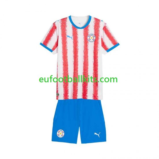 Paraguay Home Football Shirts 2026 Kids LS