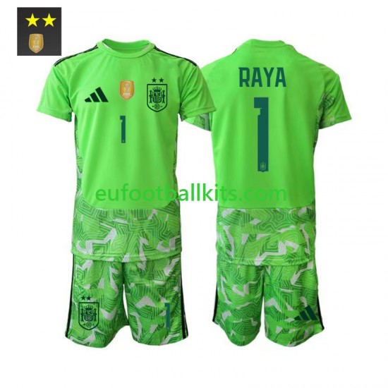 Spain Goalkeeper David Raya 1 Third Football Shirts 2026-2027 Kids LS
