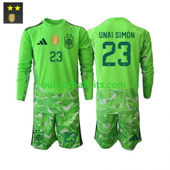 Spain Goalkeeper Unai Simon 23 Third Football Shirts 2026-2027 Kids SS