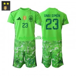 Spain Goalkeeper Unai Simon 23 Third Football Shirts 2026-2027 Kids LS