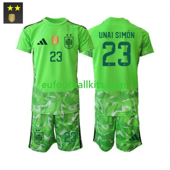 Spain Goalkeeper Unai Simon 23 Third Football Shirts 2026-2027 Kids LS