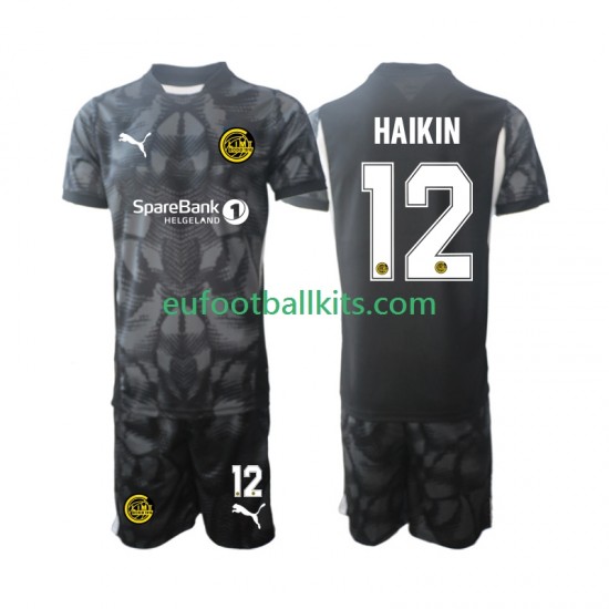 FK Bodo Glimt Goalkeeper Nikita Haikin 12 Home Football Shirts 2025 Kids LS
