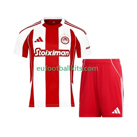 Olympiacos Home Football Shirts 2025-2026 Kids LS