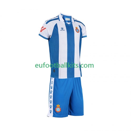 RCD Espanyol Home Football Shirts 2025-2026 Kids LS