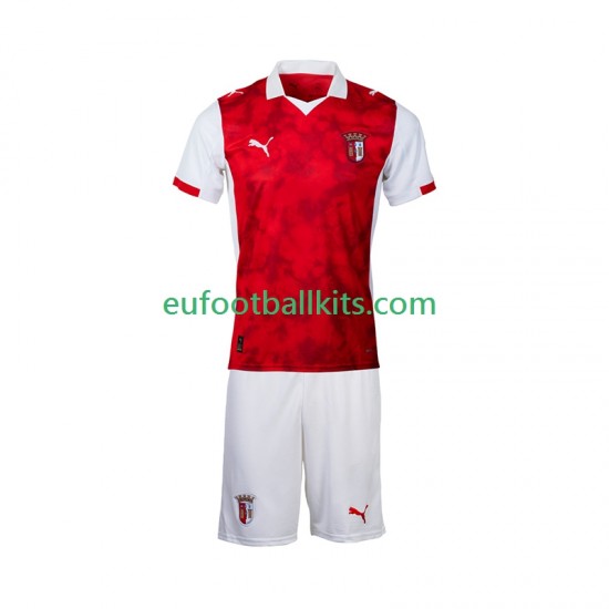 SC Braga Home Football Shirts 2025-2026 Kids LS