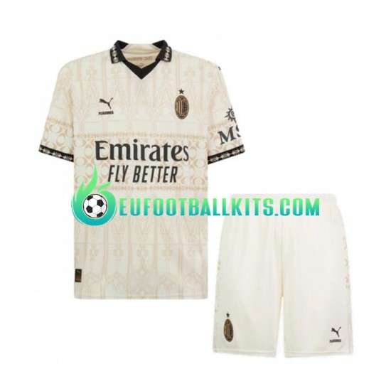 AC Milan Fourth Football Shirts 2023-2024 Kids LS