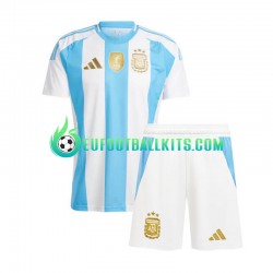 Argentina Bluecolor Whitecolor Home Football Shirts Copa America 2024 Kids LS