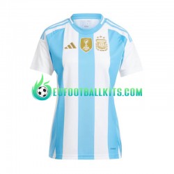 Argentina Bluecolor Whitecolor Home Football Shirts Copa America 2024 Woman LS