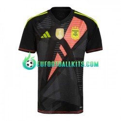 Argentina Goalkeeper Blackcolor Home Football Shirts Copa America 2024 Men LS