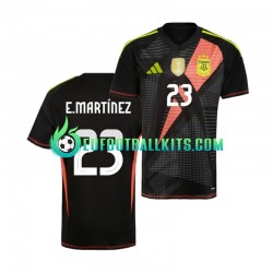 Argentina Goalkeeper Emiliano Martinez 23 Blackcolor Home Football Shirts Copa America 2024 Men LS