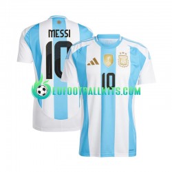 Argentina Lionel Messi 10 Bluecolor Whitecolor Home Football Shirts Copa America 2024 Men LS