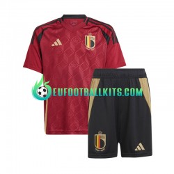 Belgium Redcolor Home Football Shirts Euro 2024 Kids LS