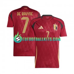Belgium De Bruyne 7 Redcolor Home Football Shirts Euro 2024 Men LS