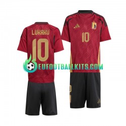 Belgium Romelu Lukaku 10 Redcolor Home Football Shirts Euro 2024 Kids LS