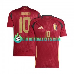 Belgium Romelu Lukaku 10 Redcolor Home Football Shirts Euro 2024 Men LS