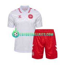 Denmark Away Football Shirts Euro 2024 Kids LS