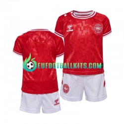 Denmark Redcolor Home Football Shirts Euro 2024 Kids LS