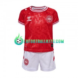 Denmark Redcolor Home Football Shirts Euro 2024 Kids LS