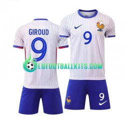 France Olivier Giroud 9 Whitecolor Away Football Shirts Euro 2024 Kids LS