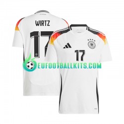 Germany Florian Wirtz 17 Whitecolor Home Football Shirts Euro 2024 Men LS