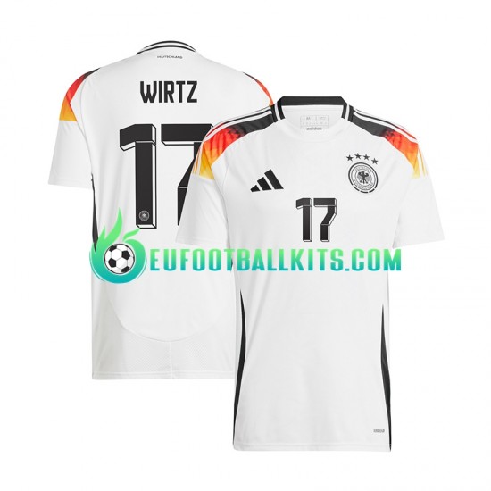 Germany Florian Wirtz 17 Whitecolor Home Football Shirts Euro 2024 Men LS