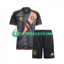 Germany Goalkeeper Blackcolor Home Football Shirts Euro 2024 Kids LS