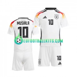 Germany Jamal Musiala 10 Whitecolor Home Football Shirts Euro 2024 Kids LS