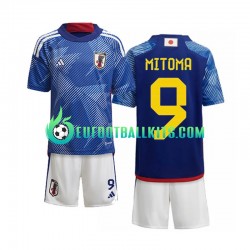 Japan Mitoma 9 Home Football Shirts World Cup 2022 Kids LS