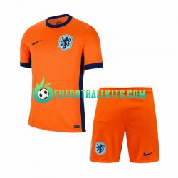 Netherlands Home Football Shirts Euro 2024 Kids LS