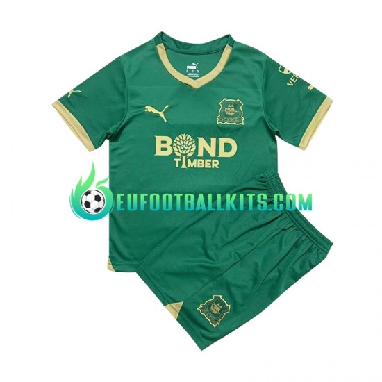 Plymouth Argyle Greencolor Home Football Shirts 2023-2024 Kids LS