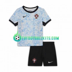 Portugal Away Football Shirts Euro 2024 Kids LS